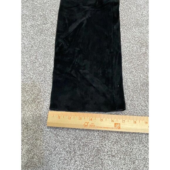 Ecru Leather Straight Leg Pants Women sz 6 black 100% leather half Lined trouser - Picture 5 of 12